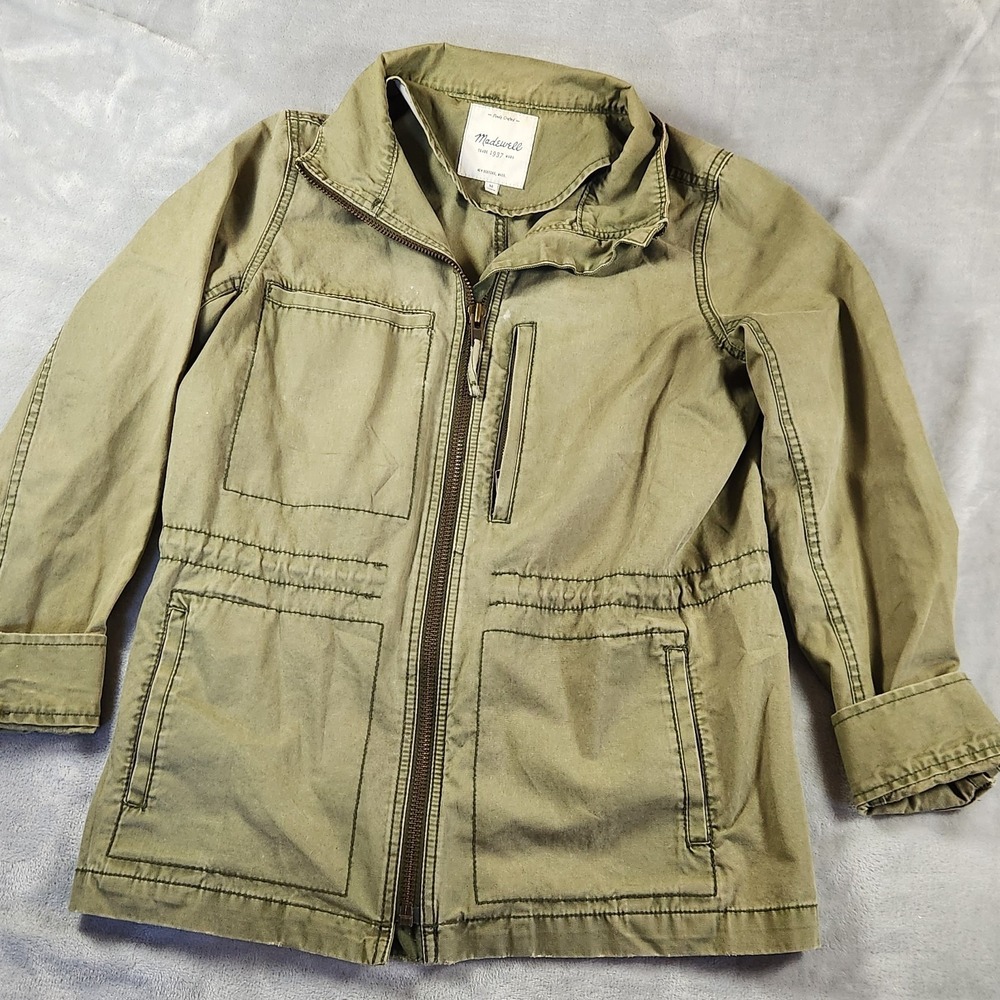 Madewell Fleet Jacket Desert Olive Green Womens M Grunge Cargo Boho Gorpcore